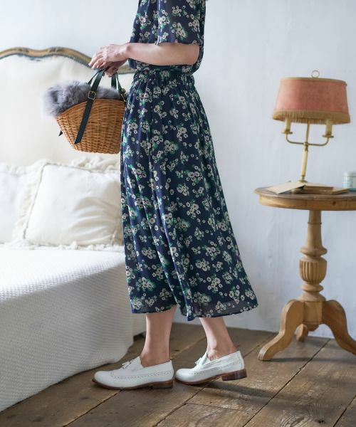 CARA O CRUZ / キャラ・オ・クルス ミニ・ひざ丈スカート | フラワー柄フレアスカート【CoC by CARA O CRUZ】 | 詳細3