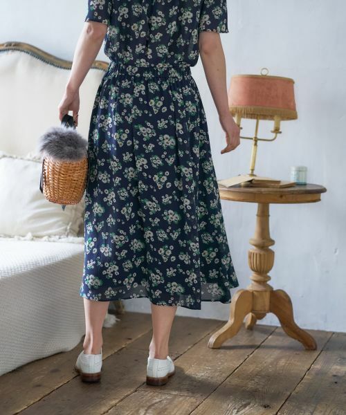 CARA O CRUZ / キャラ・オ・クルス ミニ・ひざ丈スカート | フラワー柄フレアスカート【CoC by CARA O CRUZ】 | 詳細4