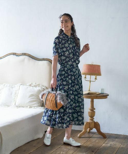 CARA O CRUZ / キャラ・オ・クルス ミニ・ひざ丈スカート | フラワー柄フレアスカート【CoC by CARA O CRUZ】 | 詳細6