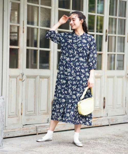 CARA O CRUZ / キャラ・オ・クルス ドレス | フラワー柄シャツワンピース【CoC by CARA O CRUZ】 | 詳細10