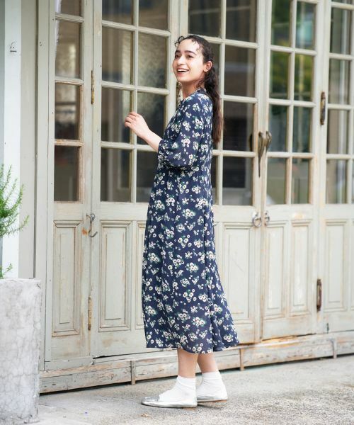 CARA O CRUZ / キャラ・オ・クルス ドレス | フラワー柄シャツワンピース【CoC by CARA O CRUZ】 | 詳細11