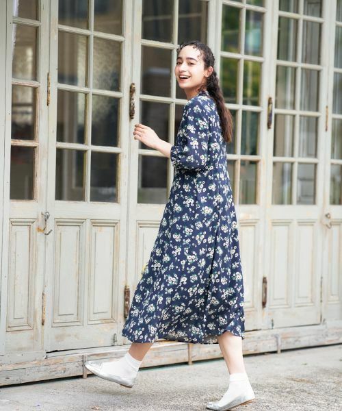 CARA O CRUZ / キャラ・オ・クルス ドレス | フラワー柄シャツワンピース【CoC by CARA O CRUZ】 | 詳細12