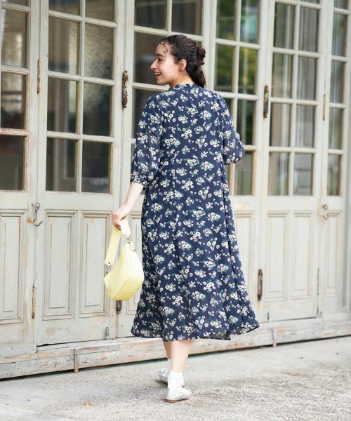 CARA O CRUZ / キャラ・オ・クルス ドレス | フラワー柄シャツワンピース【CoC by CARA O CRUZ】 | 詳細13