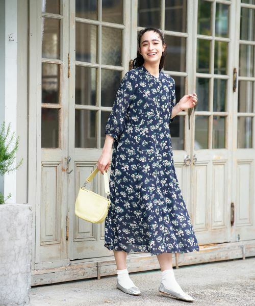 CARA O CRUZ / キャラ・オ・クルス ドレス | フラワー柄シャツワンピース【CoC by CARA O CRUZ】 | 詳細8