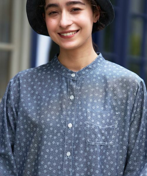 CARA O CRUZ / キャラ・オ・クルス ドレス | 小花柄インディゴデニムのワンピース | 詳細11