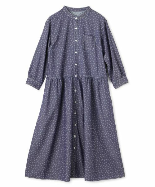 CARA O CRUZ / キャラ・オ・クルス ドレス | 小花柄インディゴデニムのワンピース | 詳細16