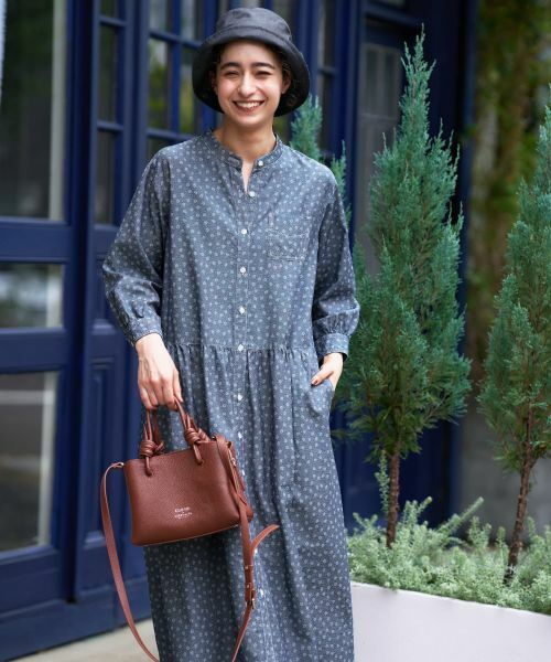 CARA O CRUZ / キャラ・オ・クルス ドレス | 小花柄インディゴデニムのワンピース | 詳細3