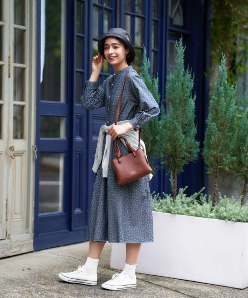 CARA O CRUZ / キャラ・オ・クルス ドレス | 小花柄インディゴデニムのワンピース | 詳細8