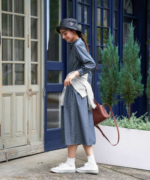 CARA O CRUZ / キャラ・オ・クルス ドレス | 小花柄インディゴデニムのワンピース | 詳細9