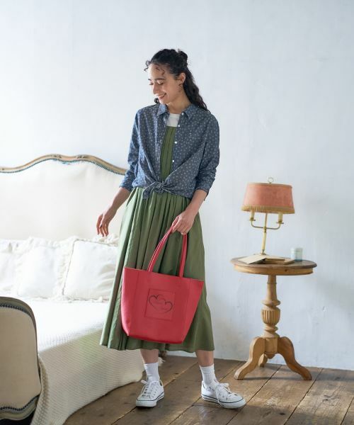 CARA O CRUZ / キャラ・オ・クルス シャツ・ブラウス | 小花柄インディゴデニムシャツ | 詳細10