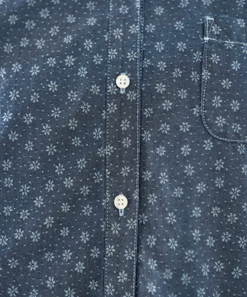 CARA O CRUZ / キャラ・オ・クルス シャツ・ブラウス | 小花柄インディゴデニムシャツ | 詳細15