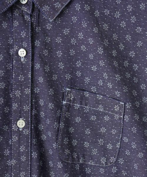 CARA O CRUZ / キャラ・オ・クルス シャツ・ブラウス | 小花柄インディゴデニムシャツ | 詳細19