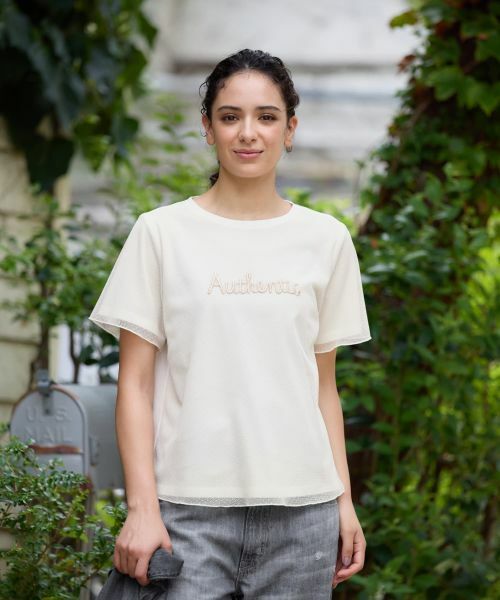 CARA O CRUZ / キャラ・オ・クルス カットソー | 刺繍チュールカットソー | 詳細11