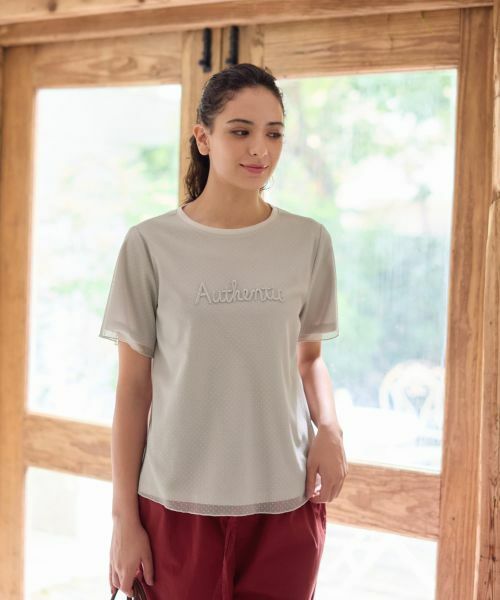 CARA O CRUZ / キャラ・オ・クルス カットソー | 刺繍チュールカットソー | 詳細2