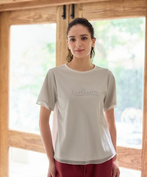 CARA O CRUZ / キャラ・オ・クルス カットソー | 刺繍チュールカットソー | 詳細3