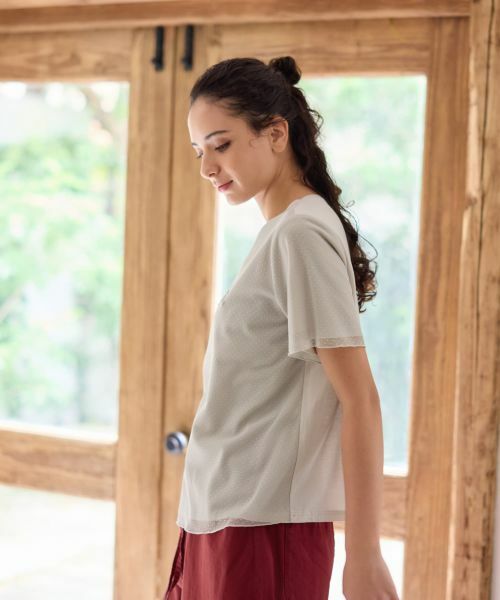 CARA O CRUZ / キャラ・オ・クルス カットソー | 刺繍チュールカットソー | 詳細4