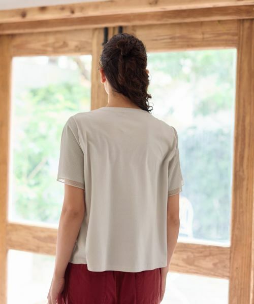 CARA O CRUZ / キャラ・オ・クルス カットソー | 刺繍チュールカットソー | 詳細5