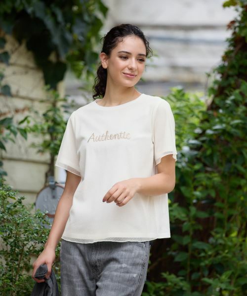 CARA O CRUZ / キャラ・オ・クルス カットソー | 刺繍チュールカットソー | 詳細9