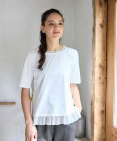 CARA O CRUZ / キャラ・オ・クルス カットソー | チュールフリルカットソー