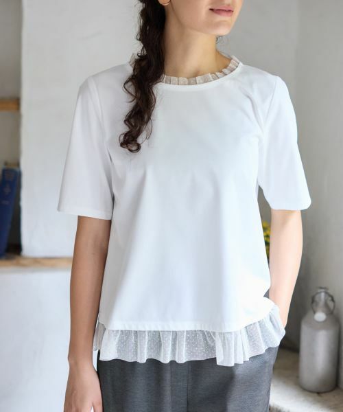 CARA O CRUZ / キャラ・オ・クルス カットソー | チュールフリルカットソー | 詳細8