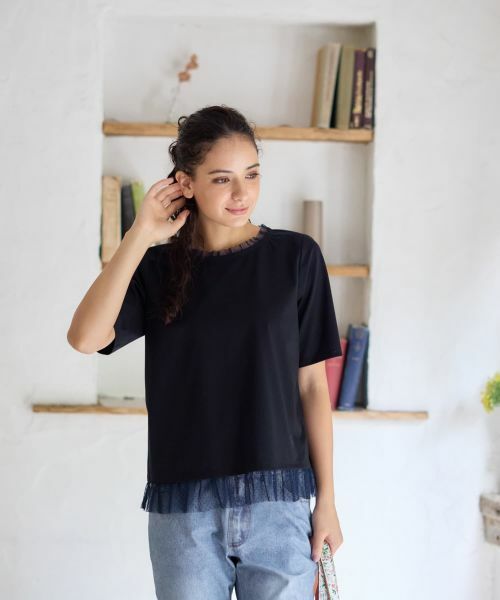 CARA O CRUZ / キャラ・オ・クルス カットソー | チュールフリルカットソー | 詳細9