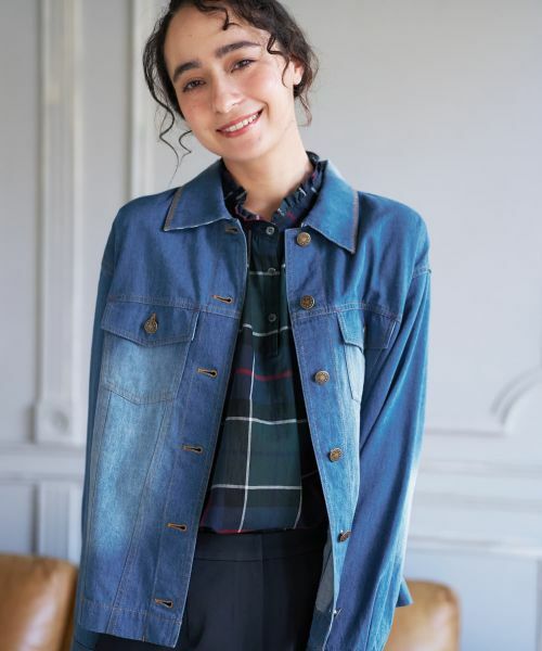 CARA O CRUZ / キャラ・オ・クルス その他アウター | ウォッシュデニムジャケット | 詳細3