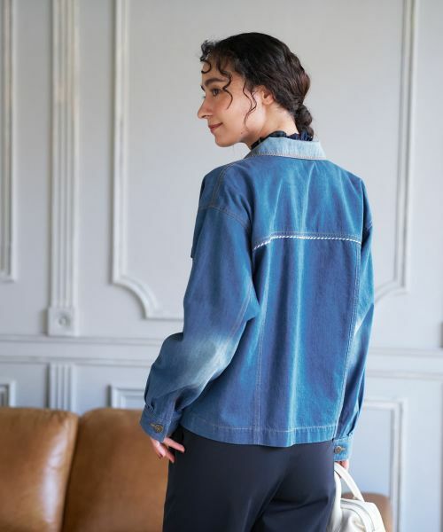 CARA O CRUZ / キャラ・オ・クルス その他アウター | ウォッシュデニムジャケット | 詳細5