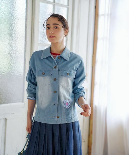 CARA O CRUZ / キャラ・オ・クルス その他アウター | ウォッシュデニムジャケット | 詳細6