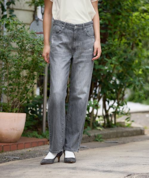 CARA O CRUZ / キャラ・オ・クルス デニムパンツ | ウォッシュドグレーストレートデニム【EDWIN】【35th】 | 詳細2