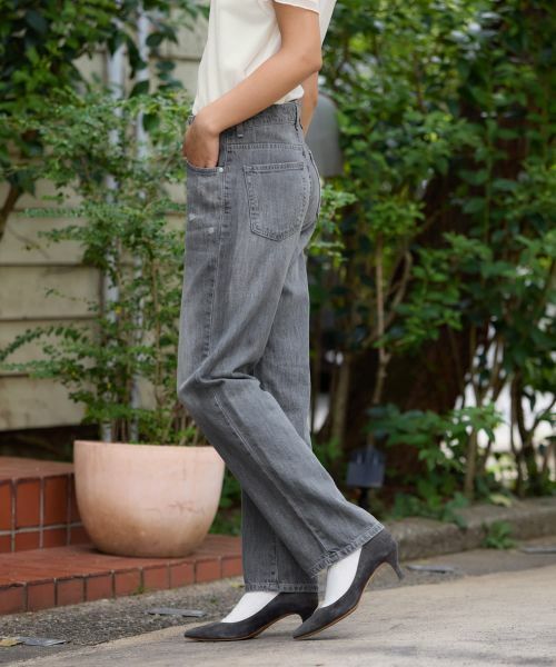 CARA O CRUZ / キャラ・オ・クルス デニムパンツ | ウォッシュドグレーストレートデニム【EDWIN】【35th】 | 詳細3