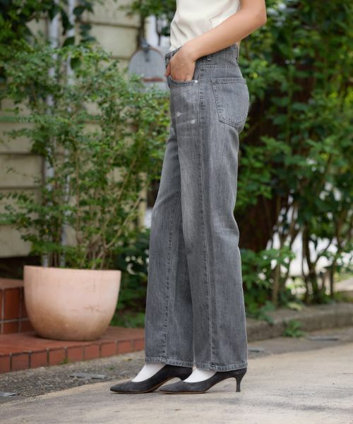 CARA O CRUZ / キャラ・オ・クルス デニムパンツ | ウォッシュドグレーストレートデニム【EDWIN】【35th】 | 詳細4