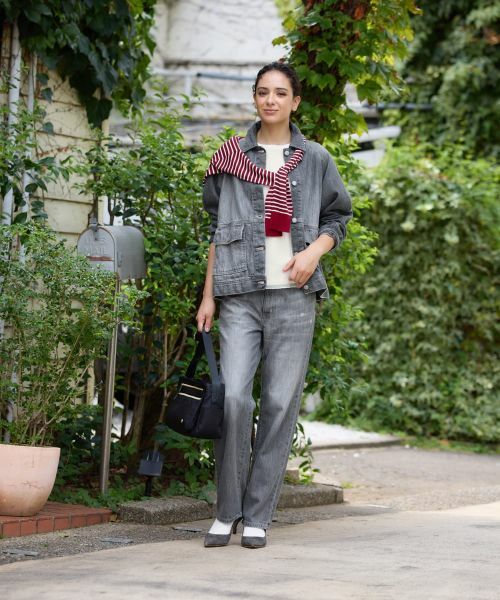 CARA O CRUZ / キャラ・オ・クルス デニムパンツ | ウォッシュドグレーストレートデニム【EDWIN】【35th】 | 詳細6