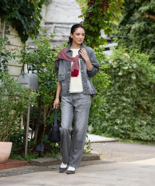 CARA O CRUZ / キャラ・オ・クルス デニムパンツ | ウォッシュドグレーストレートデニム【EDWIN】【35th】 | 詳細8