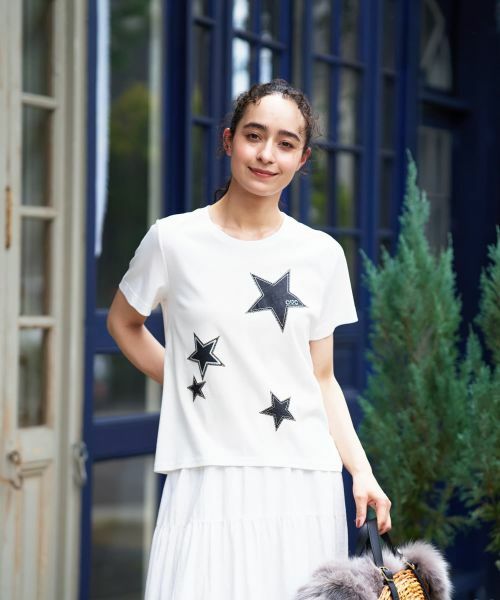 CARA O CRUZ / キャラ・オ・クルス カットソー | スターモチーフTシャツ【CoC by CARA O CRUZ】 | 詳細1