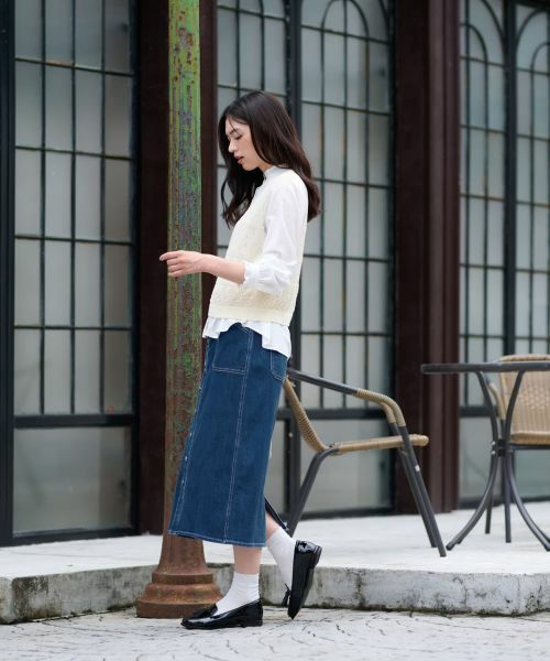 CARA O CRUZ / キャラ・オ・クルス テーラードジャケット | 透かし編みニットベスト | 詳細21