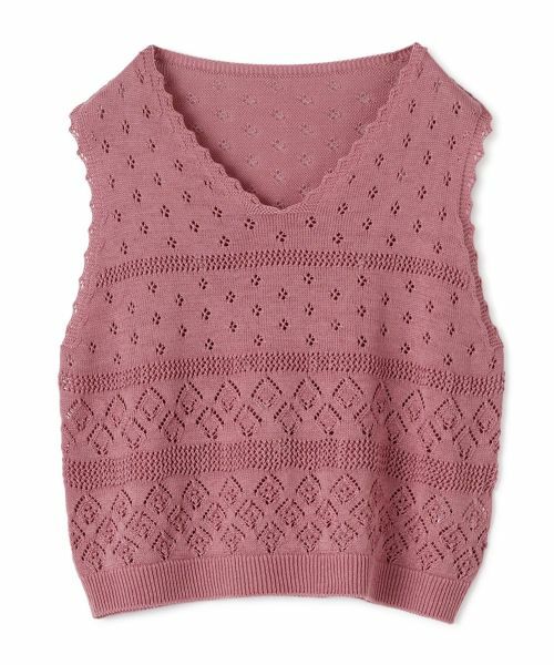 CARA O CRUZ / キャラ・オ・クルス テーラードジャケット | 透かし編みニットベスト | 詳細27