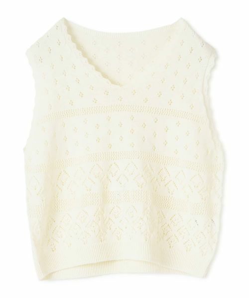 CARA O CRUZ / キャラ・オ・クルス テーラードジャケット | 透かし編みニットベスト | 詳細28