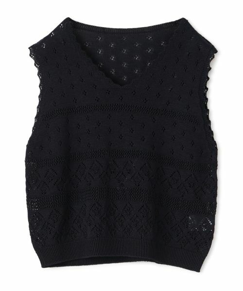 CARA O CRUZ / キャラ・オ・クルス テーラードジャケット | 透かし編みニットベスト | 詳細29