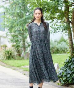 CARA O CRUZ / キャラ・オ・クルス ドレス | Vネック小花柄フレアワンピース 【WILLIAM MORRIS】【35th】