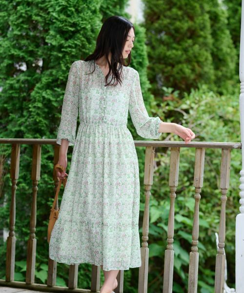 CARA O CRUZ / キャラ・オ・クルス ドレス | Vネック小花柄フレアワンピース 【WILLIAM MORRIS】【35th】 | 詳細10