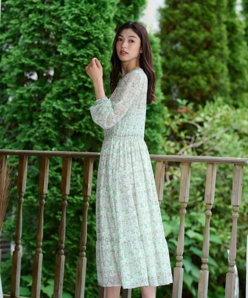 CARA O CRUZ / キャラ・オ・クルス ドレス | Vネック小花柄フレアワンピース 【WILLIAM MORRIS】【35th】 | 詳細12