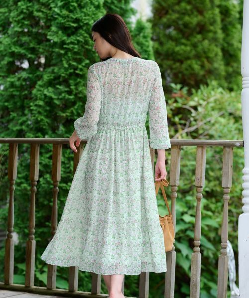 CARA O CRUZ / キャラ・オ・クルス ドレス | Vネック小花柄フレアワンピース 【WILLIAM MORRIS】【35th】 | 詳細13