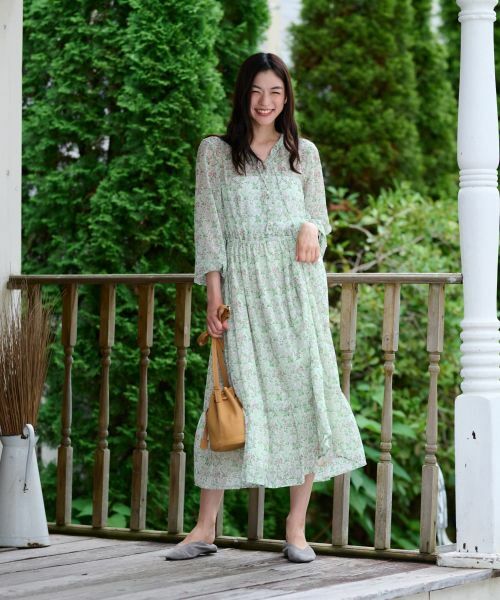 CARA O CRUZ / キャラ・オ・クルス ドレス | Vネック小花柄フレアワンピース 【WILLIAM MORRIS】【35th】 | 詳細16