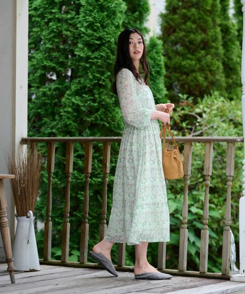 CARA O CRUZ / キャラ・オ・クルス ドレス | Vネック小花柄フレアワンピース 【WILLIAM MORRIS】【35th】 | 詳細18