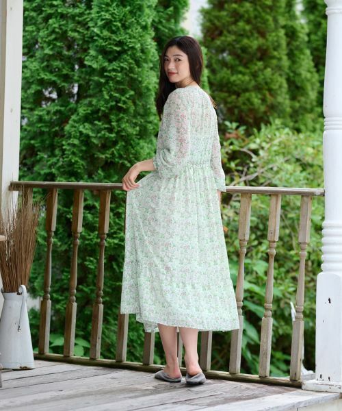 CARA O CRUZ / キャラ・オ・クルス ドレス | Vネック小花柄フレアワンピース 【WILLIAM MORRIS】【35th】 | 詳細19