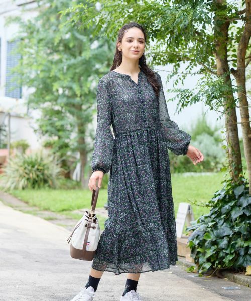 CARA O CRUZ / キャラ・オ・クルス ドレス | Vネック小花柄フレアワンピース 【WILLIAM MORRIS】【35th】 | 詳細2