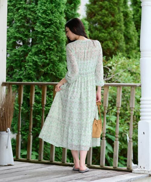 CARA O CRUZ / キャラ・オ・クルス ドレス | Vネック小花柄フレアワンピース 【WILLIAM MORRIS】【35th】 | 詳細20
