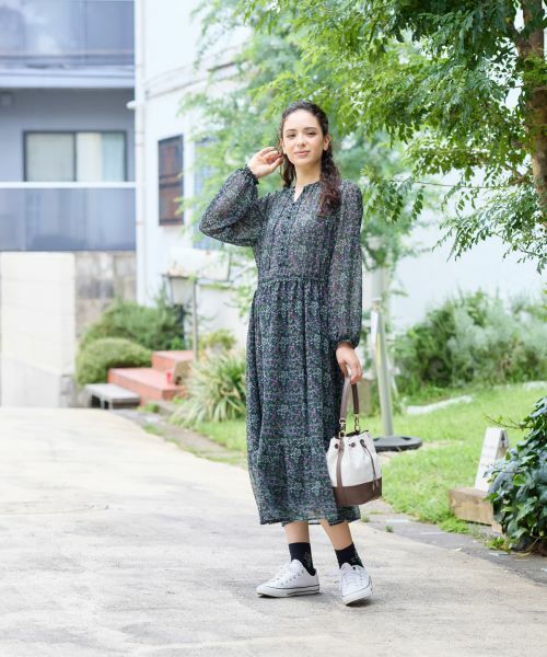 CARA O CRUZ / キャラ・オ・クルス ドレス | Vネック小花柄フレアワンピース 【WILLIAM MORRIS】【35th】 | 詳細7