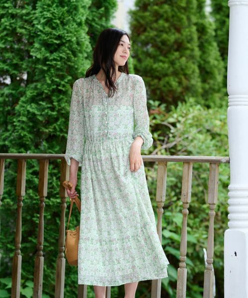 CARA O CRUZ / キャラ・オ・クルス ドレス | Vネック小花柄フレアワンピース 【WILLIAM MORRIS】【35th】 | 詳細9
