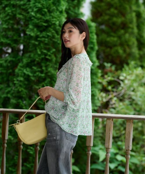 CARA O CRUZ / キャラ・オ・クルス シャツ・ブラウス | 小花柄フリルネックブラウス 【WILLIAM MORRIS】【35th】 | 詳細12